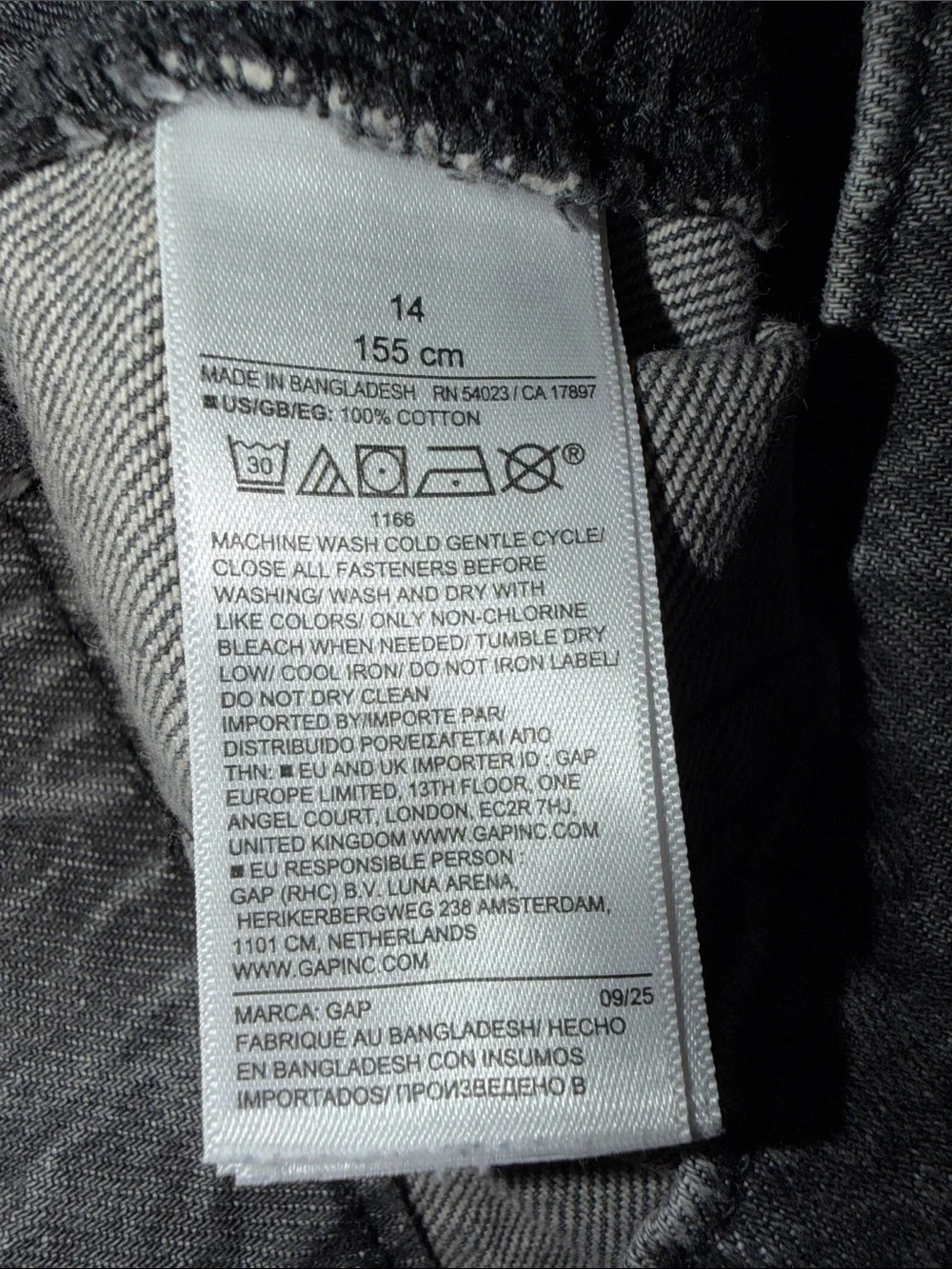 GAP Distressed Wide-Leg Jeans - Gray